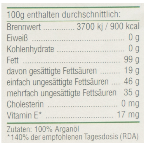 Original Argan Speiseöl, 100 % reine Qualität, 250 ml