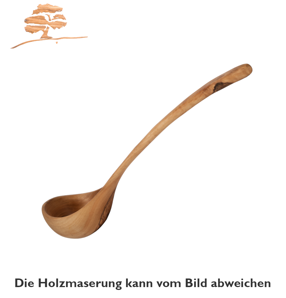 Schöpfkelle aus Olivenholz Größe L