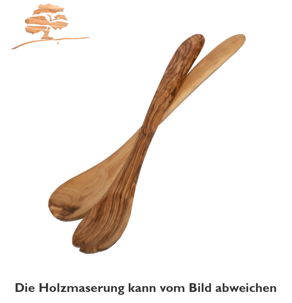 Salatbesteck aus Olivenholz